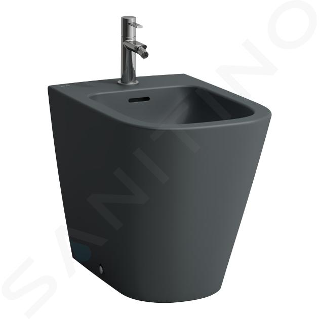 Laufen Meda - Stojící bidet, otvor pro baterii, matný grafit H8321117583021