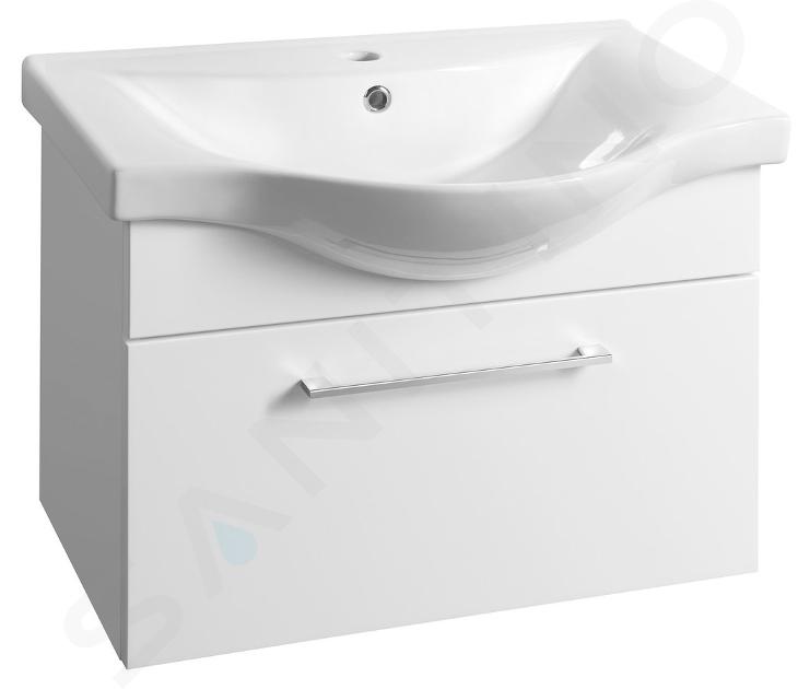 Aqualine Akira - Meuble pour lavabo 42x61x34 cm, 1 tiroir, blanc AK265