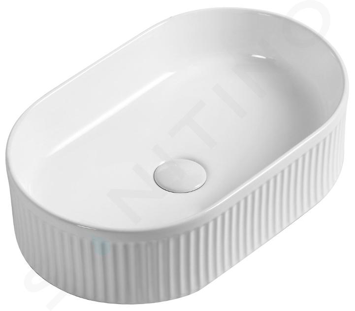 Sapho Picobello - Lavabo da appoggio 49x31 cm, bianco AR486