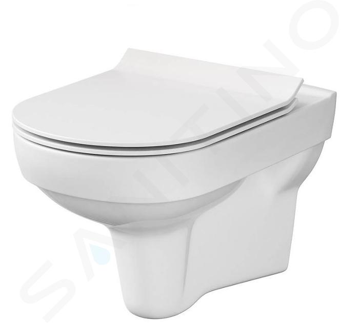 Cersanit City - Závesné WC s doskou SoftClose, CleanOn, biela K701-143