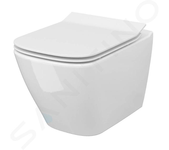 Cersanit City - WC suspendu avec abattant SoftClose, CleanOn, blanc S701-405