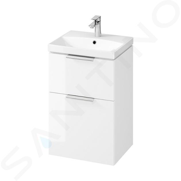 Cersanit City - Meuble avec lavabo, 74x49x40 cm, 2 tiroirs, blanc S801-421