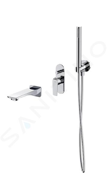 Cersanit City - Miscelatore per bagno da incasso, 3 fori, con corpo incasso, con accessori, cromo S952-036