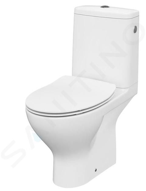 Cersanit Moduo - WC à poser avec abattant SoftClose, sortie vario, remplissage latéral, CleanOn, blanc K116-029