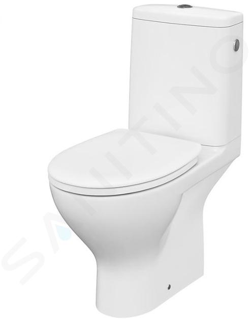 Cersanit Moduo - WC combi cu capac SoftClose, scurgere vario, umplere laterală, CleanOn, alb K116-030