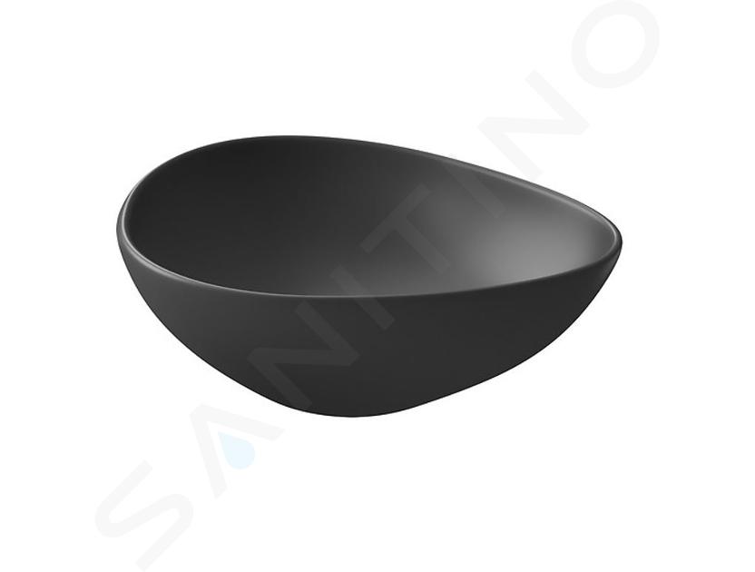 Cersanit Moduo - Lavabo da appoggio, 44x36 cm, senza troppopieno, antracite K116-105-BOX