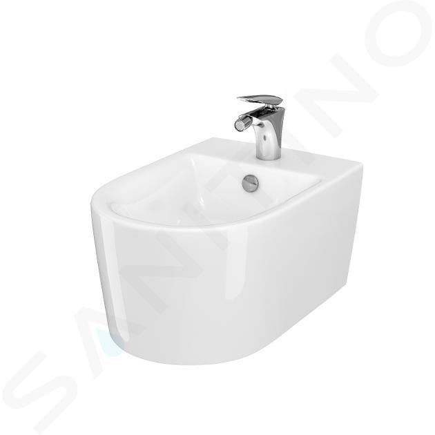 Cersanit Inverto - Wand-Bidet, Hahnloch, weiß K671-002