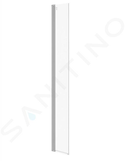Cersanit Mille - Mozgatható oldalfal a Walk-In-hez, 34x200 cm, króm/tiszta üveg S161-009