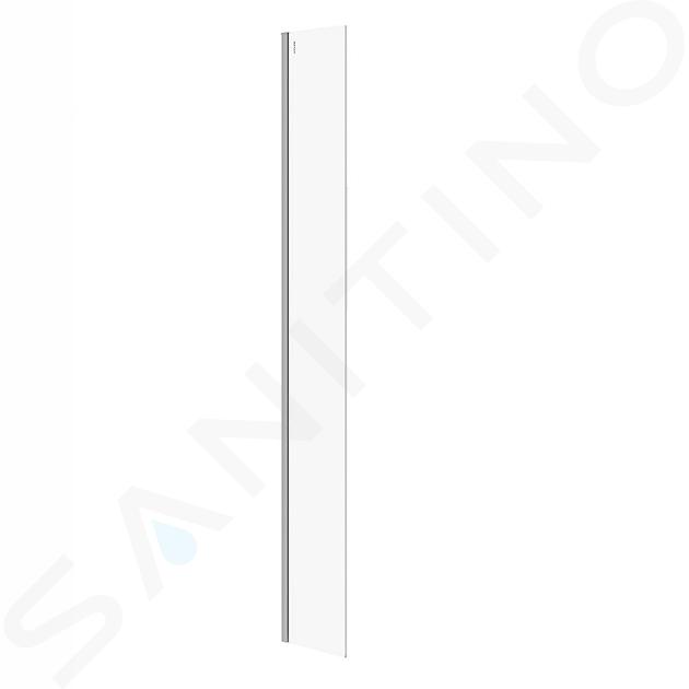 Cersanit Mille - Pared lateral fija para Walk-In, 30x200 cm, cromo/vidrio transparente S161-013