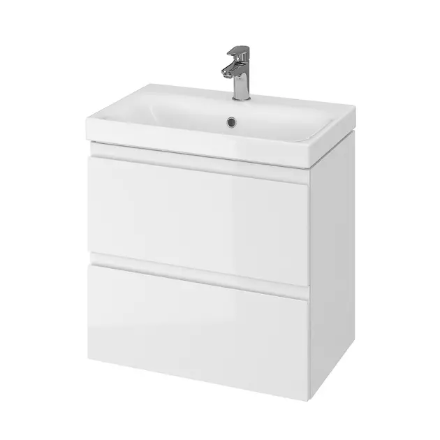 Cersanit Moduo - Meuble-lavabo, 57x60x38cm, 2 tiroirs, blanc S590-004-DSM