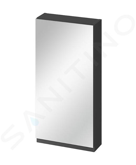 Cersanit Moduo - Armoire à miroir, 80x40x14 cm, 1 porte, charnières G/D, anthracite S590-084