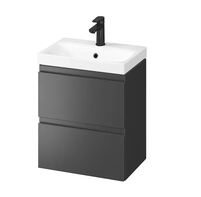 Cersanit Moduo - Szafka podumywalkowa 57x50x35cm, 2 szuflady, antracyt S590-087