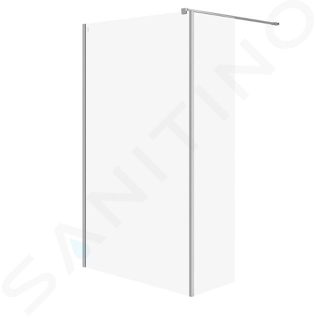 Cersanit Mille - Zuhanyfal Walk-In, 120x200 cm, króm/tiszta üveg S601-177