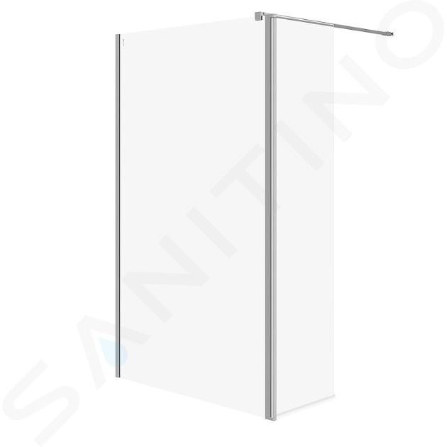 Cersanit Mille - Paroi de douche Walk-In, 120x200 cm, chrome/verre clair S601-179