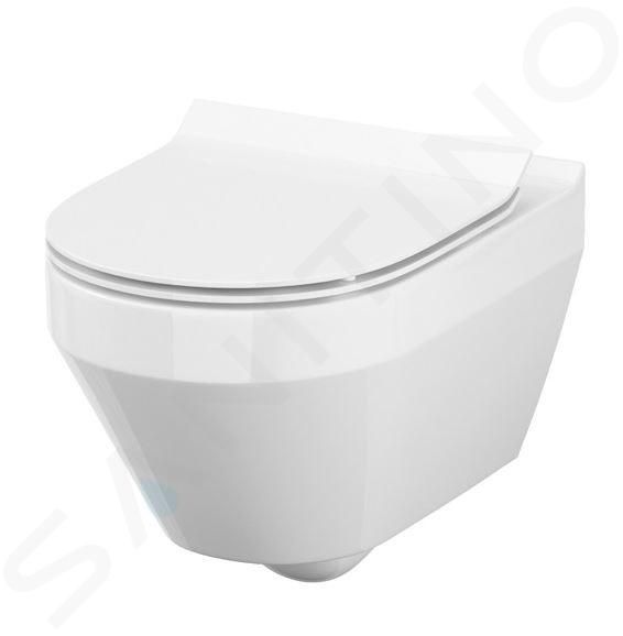 Cersanit Crea - WC suspendu avec abattant SoftClose, CleanOn, blanc S701-212