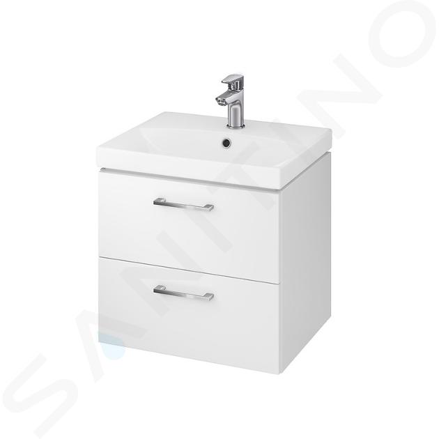 Cersanit Lara - Meuble avec lavabo, 46x49x40 cm, 2 tiroirs, blanc S801-141-DSM