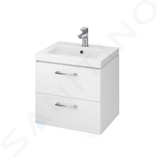 Cersanit Lara - Mobiletto con lavabo, 46x49x40 cm, 2 cassetti, bianco S801-146-DSM