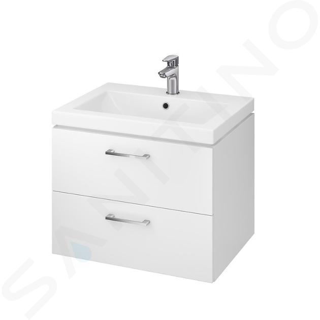 Cersanit Lara - Meuble avec lavabo, 45x59x45 cm, 2 tiroirs, blanc S801-147-DSM