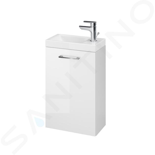 Cersanit Lara - Meuble avec lavabo, 59x39x22 cm, 1 porte, charnières G/D, blanc S801-187-DSM