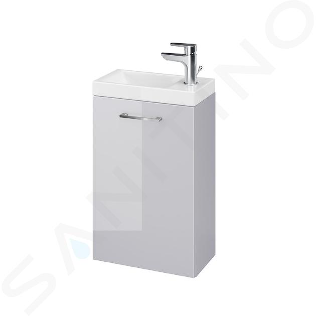 Cersanit Lara - Meuble avec lavabo, 59x39x22 cm, 1 porte, charnières G/D, gris S801-189