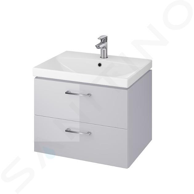 Cersanit Lara - Mobiletto con lavabo, 45x59x45 cm, 2 cassetti, grigio S801-216-DSM