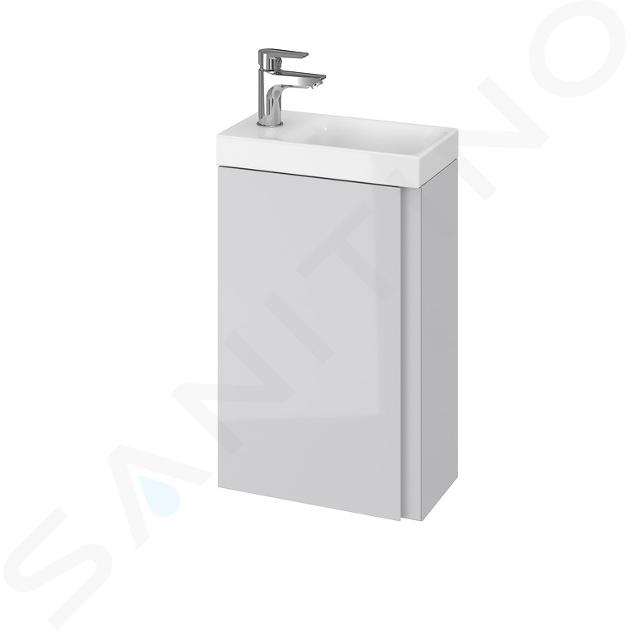 Cersanit Moduo - Meuble avec lavabo, 59x39x22 cm, 1 porte, charnières G/D, gris S801-217-DSM