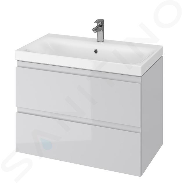 Cersanit Moduo - Meuble avec lavabo, 57x80x45 cm, 2 tiroirs, gris S801-220-DSM