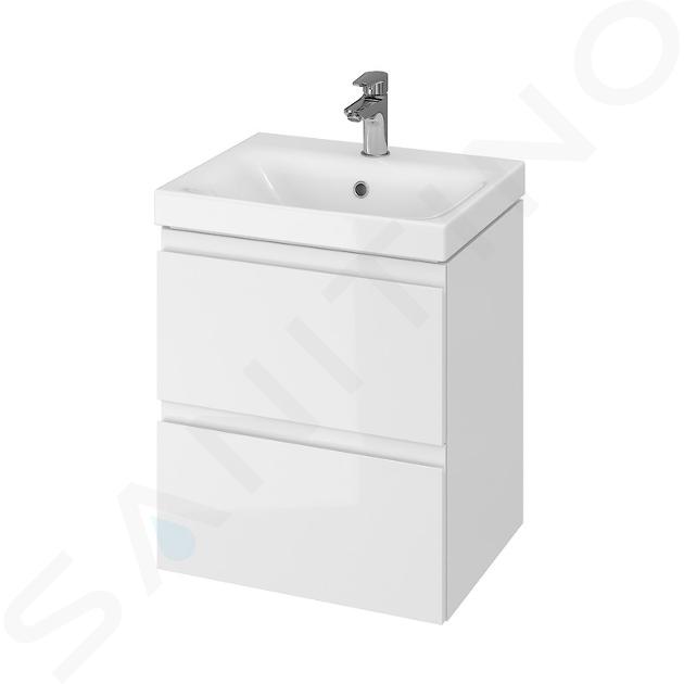 Cersanit Moduo - Meuble avec lavabo, 57x49x40 cm, 2 tiroirs, blanc S801-230-DSM