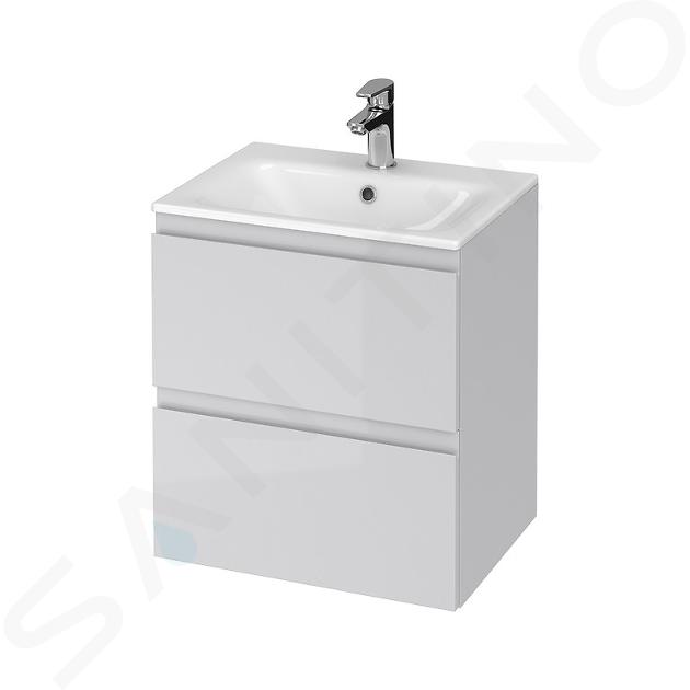 Cersanit Moduo - Mobiletto con lavabo, 57x49x40 cm, 2 cassetti, grigio S801-311-DSM