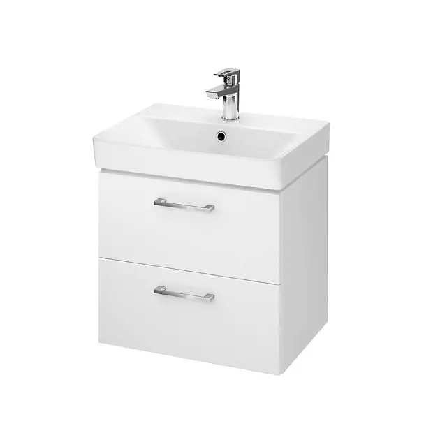 Cersanit Lara - Szekrény mosdókagylóval, 46x49x35 cm, 2 fiókkal, fehér színű S801-321-DSM