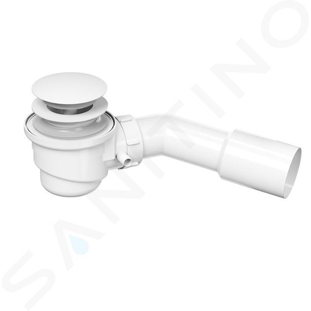 Cersanit Crea - Set di scarico per vasca da bagno, ClickClack, bianco S904-013