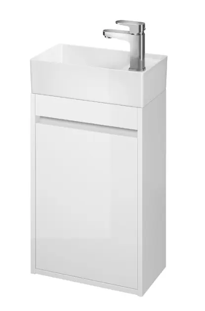 Cersanit Crea - Szafka podumywalkowa, 59x39x22 cm, 1 drzwi, zawiasy lewe i prawe, biały S924-001