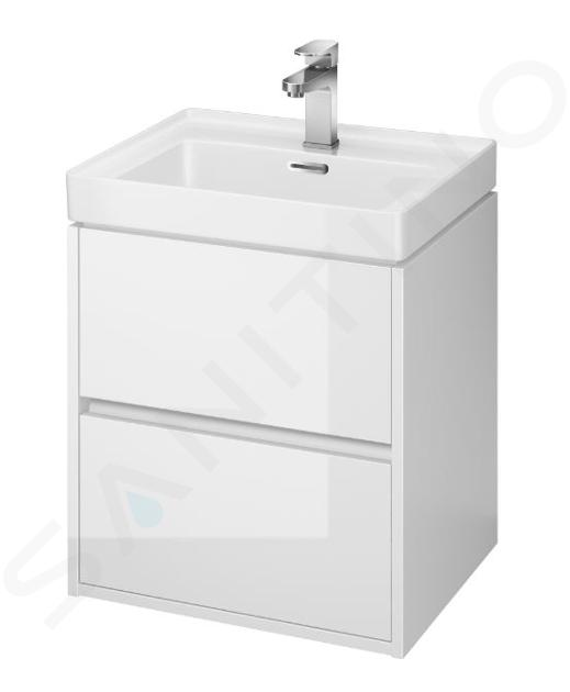 Cersanit Crea - Mobiletto da lavabo, 53x49x40 cm, 2 cassetti, bianco S924-002