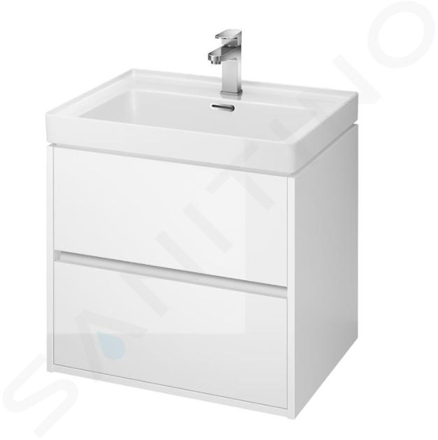 Cersanit Crea - Mueble para lavabo, 53x59x45 cm, 2 cajones, blanco S924-003