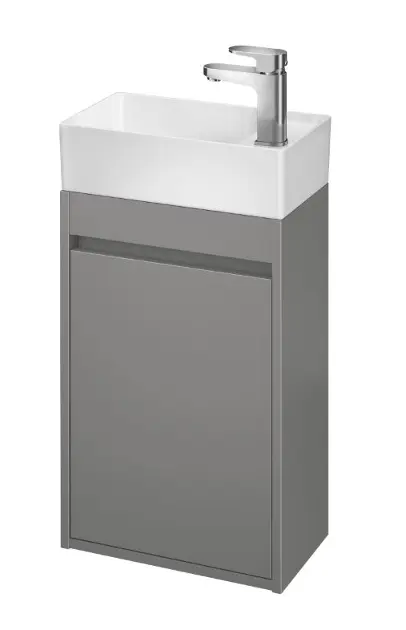 Cersanit Crea - Umývadlová skrinka, 59x39x22 cm, 1 dvierka, pánty L/P, sivá S924-014