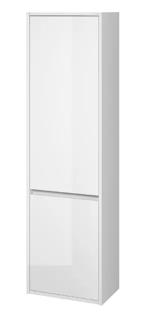 Cersanit Crea - Armario alto, 140x40x25 cm, 2 puertas, bisagras izq./dcha, blanco S924-022