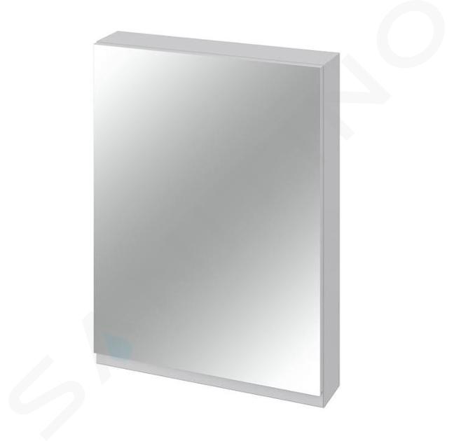 Cersanit Moduo - Armario con espejo, 80x60x14 cm, 1 puerta, bisagras izq./dcha., gris S929-017