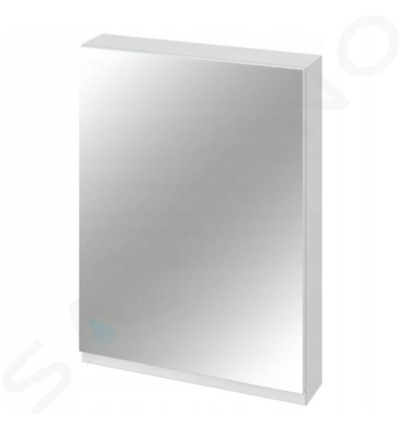 Cersanit Moduo - Armario con espejo, 80x60x14 cm, 1 puerta, bisagras izq./dcha, blanco S929-018