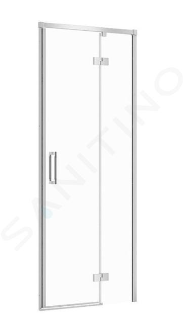 Cersanit Larga - Porte de douche 80x195 cm, droite, chrome/verre clair S932-115