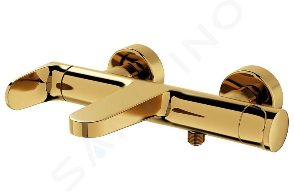 Cersanit Inverto - Miscelatore per vasca da bagno, oro S951-284