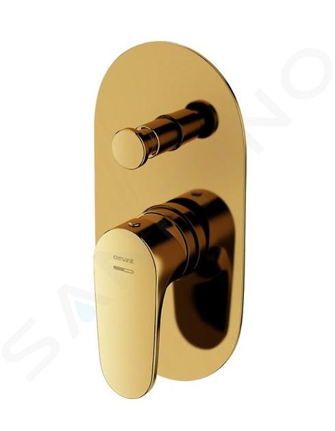 Cersanit Inverto - Miscelatore ad incasso per 2 utenze, con corpo incasso, oro S951-285