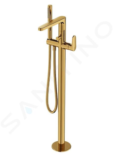 Cersanit Inverto - Grifo de bañera de pie con cuerpo, dorado S951-286