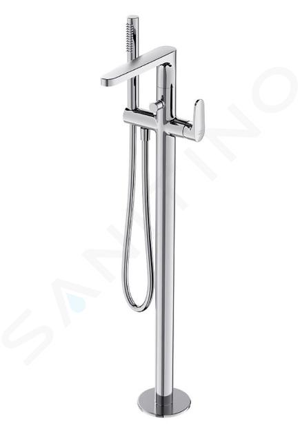 Cersanit Inverto - Grifo de pie para bañera, con cuerpo, cromo S951-287