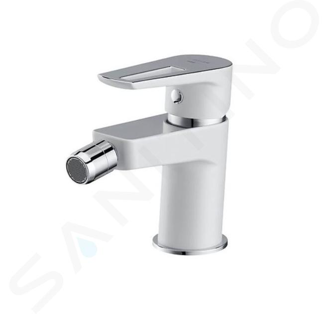 Cersanit Mille - Miscelatore per bidet con sistema di scarico, bianco/cromo S951-348