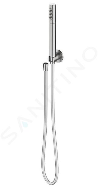 Cersanit Inverto - Set de pommeau de douche, support et flexible, nickel S951-401