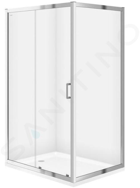 Cersanit Zip - Douchewand 79x99 cm, chroom/helder glas S154-003