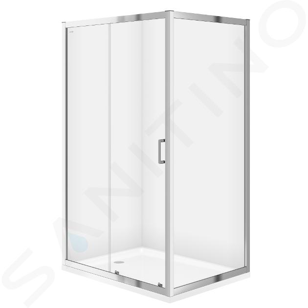 Cersanit Zip - Cabina de ducha 89x119cm, cromo/vidrio transparente S154-004