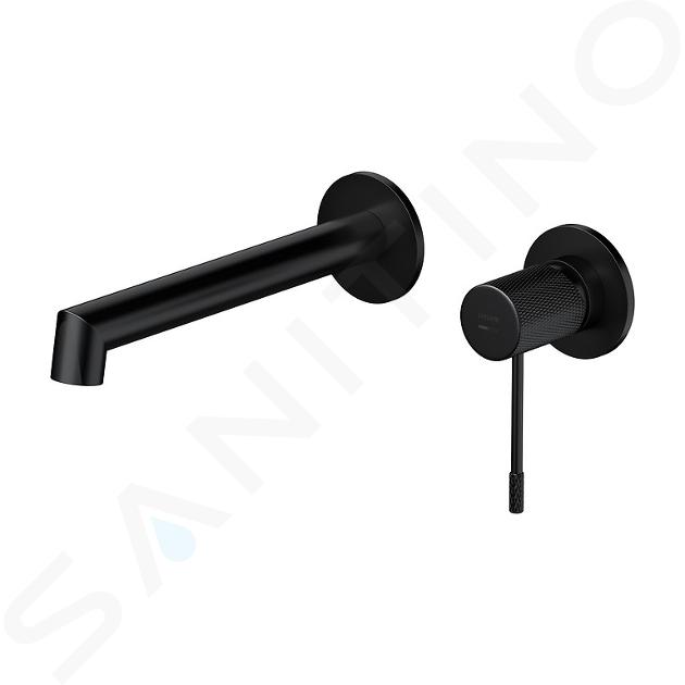 Cersanit Zen - Miscelatore ad incasso per lavabo, montaggio a 2 fori, con corpo incasso, nero S951-597