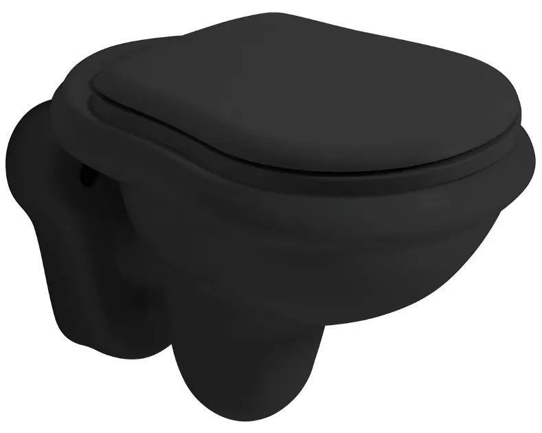 E-shop Sapho Kerasan Retro - Závesné WC, matná čierna 101531