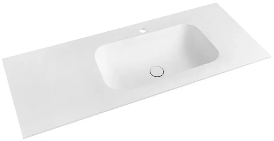 E-shop Sapho Treos - Umývadlo 97x51 cm, bez prepadu, otvor na batériu, matná biela TS097-0101-R